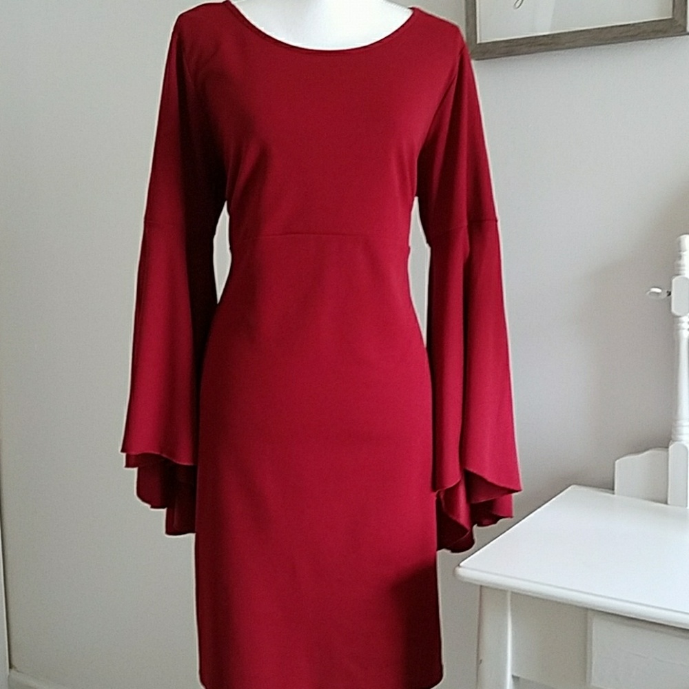 flare arm dress